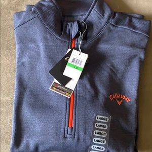 Gray Callaway golf quarter zip new with tags